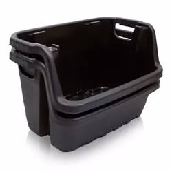 Heavy Duty Stacking Box Veg Recycling Storage Box Home Tool Black