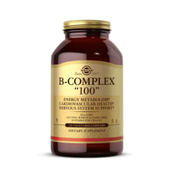 Solgar Vitamin B-Complex "100" Extra High Potency Vegetable Capsules - Pack of 250 - Key Vitamin B Combination - For Increased Energy and Mental Perf
