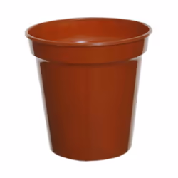 20 Small Plastic Seed Pots 7.5cm Terracotta Colour