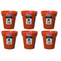 18 Large Plastic Seed Plant Pots 15cm Germination Terracotta Colour