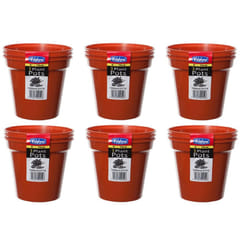 18 Large Plastic Seed Plant Pots 15cm Germination Terracotta Colour
