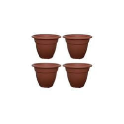 4 x 45cm Terracotta Round Bell Plant Pot Flower Planter Plastic Pot