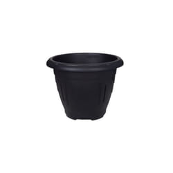 Black Round Venetian Pot Decorative Plastic Garden Flower Planter 43cm