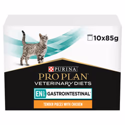 PRO PLAN VETERINARY DIETS EN Gastrointestinal Wet Cat Food Chicken 10x85g=850g, Pack of 4