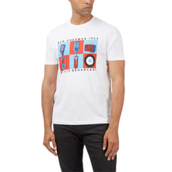 BEN SHERMAN 8163 Mens T Shirts Casual Cotton Tee - White, M