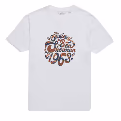 , XS) BEN SHERMAN Mens T Shirts Cotton Printed Tee - White (Original