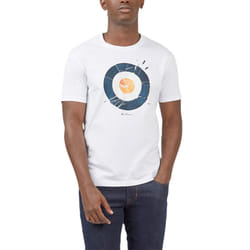 , 2XL) BEN SHERMAN 8148 Mens T Shirts Target Logo Tee Top - White (Smashed