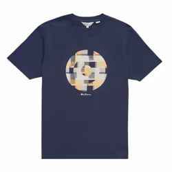 BEN SHERMAN 0068 Mens T Shirts Target Logo Tee - Navy, XS