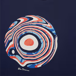 BEN SHERMAN 0067 Mens T Shirts Target Logo Tee - Navy, XS