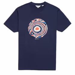 BEN SHERMAN 0067 Mens T Shirts Target Logo Tee - Navy, XS