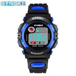 Kids Digital Watch Waterproof Shock Resist Multifunctional Luminous - blue