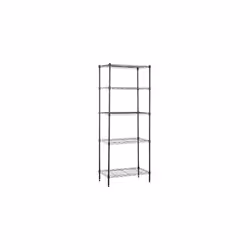 Amazon Basics 5-Shelf Narrow Storage Unit With Height Adjustable Shelves & Levelling Feet, Black, 60.1cm x 35.6cm x 152.4cm,  ...