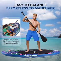 SereneLife Inflatable Stand Up Paddle Board, SUP Board- Paddleboards for Adults & Youth, Paddle Board Accessories,15.25 cm Thick Standup Paddleboardin