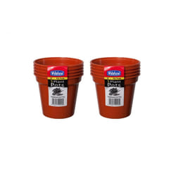 10 Medium Plastic Seed Pot 12.7cm Germination Pot Terracotta Colour
