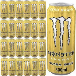 Wholesale Drinks, Bulk Cases of Soft Drinks, Monster, Fanta, Coke, Pepsi and More Beverage - Monster Ultra Gold 24 Pack