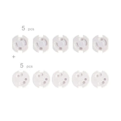 Baby Safety Socket Covers 10pcs Electrical Plastic Outlet Protectors - mixed