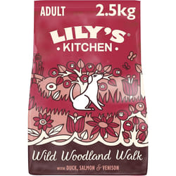 Lily's Kitchen Made with Natural Ingredients Adult Dry Dog Food Duck Salmon & Venison Grain-Free Recipe 2.5kg