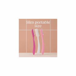 WILKINSON SWORD - Intuition Eyebrow Shaper for Women | Facial Hair Remover and Trimmer | Exfoliating Dermaplaning Tool | Pack of 3 Disposable Razors