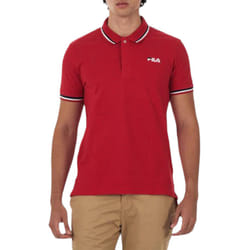 FILA Mens Polo Shirt Casual Summer Sports Golf Tee - Red, L