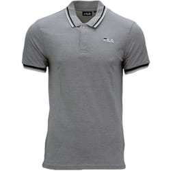 FILA Mens Polo Shirt Casual Summer Sports Golf Tee - Grey, S