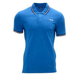 FILA Mens Polo Shirt Casual Summer Sports Golf Tee - Pacific Blue, M