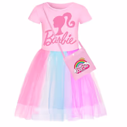Barbie-pink Dress Costume Party Cosplay Halloween Stage Costume For Kid - 150
