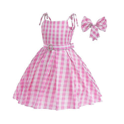 Barbie-pink Dress Costume Party Cosplay Halloween Stage Costume For Kid - 110