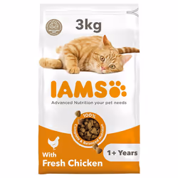 IAMS Complete Dry Cat Food for Adult 1+ Cats with Chicken 3 kg