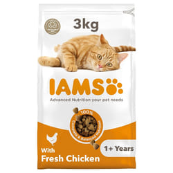 IAMS Complete Dry Cat Food for Adult 1+ Cats with Chicken 3 kg