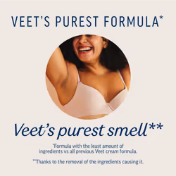 Veet Pure Hair Removal Cream 400ml (3 Pack) For Legs And Body, Sensitive Skin, Includes Spatula, Long-Lasting Smoothness, Hydrates, Exfoliates, Minim