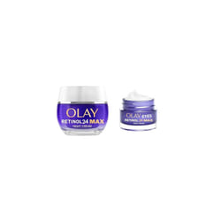 Bundle of Olay Retinol 24 MAX Night Cream Face Moisturiser + Olay Retinol MAX Night Eye Cream, 15ml