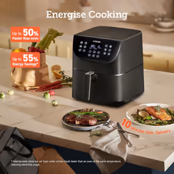 COSORI Air Fryer 5.5L Capacity,Oil Free, Energy and Time Saver with 11 Presets with 100 Recipes Cookbook, Non-Stick, Dishwasher Safe Basket