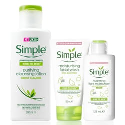 Simple KindToSkin BundleOf LightMoisturiser,Lotion, Facewash&Sheetmask