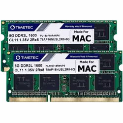 Timetec Hynix IC compatible with Apple 16GB Kit (2x8GB) DDR3L 1600MHz PC3-12800 SODIMM Memory Upgrade For
