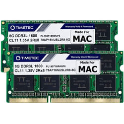 Timetec Hynix IC compatible with Apple 16GB Kit (2x8GB) DDR3L 1600MHz PC3-12800 SODIMM Memory Upgrade For