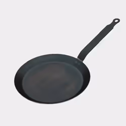 de Buyer 5303.20, Round, Crepe pan, Black, Iron, Ceramic, Gas, Halogen, Induction, Sealed plate, France