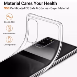 Samsung Galaxy S24 Ultra S21 FE A05S A34 A53 5G A16 A15 A55 A72 A71 A51 S20 Ultra Note 20 Clear Shockproof Soft Silicone - transparent, Samsung A25 5G
