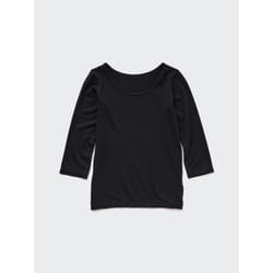 Uniqlo Japan HeaTTech U Neck T  Long Sleeve - 09 BLACK/80