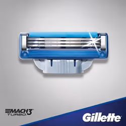 Gillette Mach 3 Turbo, Men, Gillette, Mach 3 Turbo, 8 pc(s)