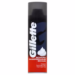 Gillette Shaving Foam Classic, Shaving mousse, 200 ml, Aqua; Glycerin; Palmitic Acid; Triethanolamine; Isopentane; Glyceryl O ...