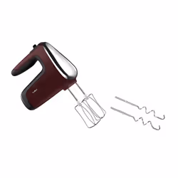 Tefal Powermix Silence HT6525, Hand mixer, Red, Mixing, Metal, 500 W, 7.6 mm