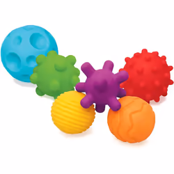 Infantino Textured Multi Ball Set - Textured ball set toy for sensory exploration and engagement, ages 6 months and up