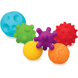 Infantino Textured Multi Ball Set - Textured ball set toy for sensory exploration and engagement, ages 6 months and up