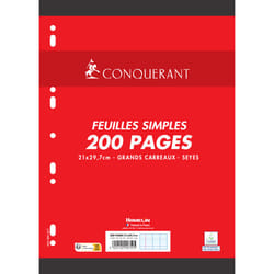 Conquerant 100102150 note paper Rectangle White 200 sheets