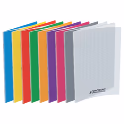 Conquerant Cahiers Polypro, Monochromatic, Blue, 96 sheets, Matt, Lined paper, Softcover