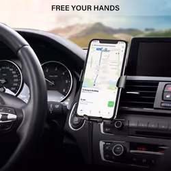 Car Phone Holder ROCK Mobile Phone Holder for Car Holder Phone Stand Bracket Gravity Support in Car - silver