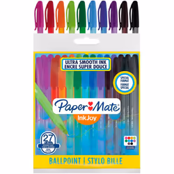 Paper Mate InkJoy 100ST Ballpoint Pens | Medium Point (1.0mm) | Assorted Fun Colours | 27 Count