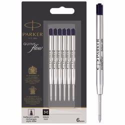 Parker Quink Flow Ballpoint Refill for Ballpoint Pens Medium Black (Pa