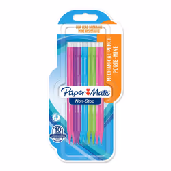 Paper Mate 2027756, 0.7 mm Non-Stop Mechanical Pencil, HB #2, Assorted Neon Barrel Colours, Pack of 10
