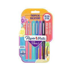 Papermate Flair Tropical Capped gel pen Medium Black, Blue, Orange, Pink, Purple 6 pc(s)
